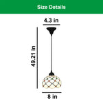 8 Inch bulb lights black Tiffany lamp metal pendant light