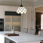 8 Inch bulb lights black Tiffany lamp metal pendant light