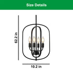 4 Light bulb light black kitchen light metal pendant light