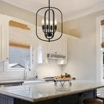 4 Light bulb light black kitchen light metal pendant light