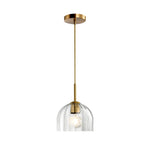 7.86” Hanging light gold pendant light glass  dining room light
