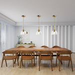 7.86” Hanging light gold pendant light glass  dining room light