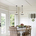 Farmhouse kitchen lighting oak pendant light glass, metal, wood hanging lamps