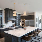 12.2” Chandelier lighting white dining room light twine pendant light