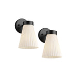 2 pack sconce lamp metal glass bulb wall lights matte black wall sconce