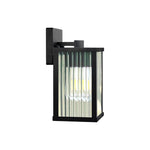 1 Light porch sconces glass metal wall light black exterior lanterns