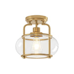 1 light light bulb metal glass flush mount gold ceiling light