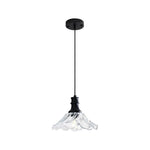 1 Pack kitchen island glass hanging pendant matte black ceiling light