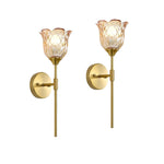2 Pack light fixture gold battery operated wall sconce metal wall light