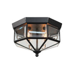 4 light porch light glass metal flush mount light black ceiling light