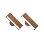2 pack wall sconce aluminum polycarbonate wood dimmable wall walnut wood wall lights