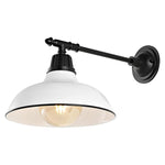 1-Light Wall sconce white, black porch lights metal light fixtures