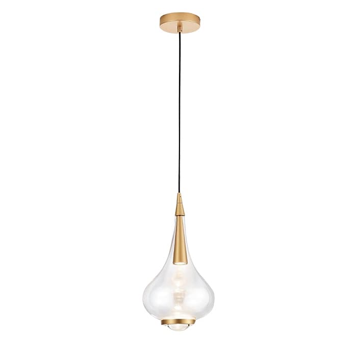 1-Light hanging light gold kitchen island light aluminum, glass dining light