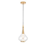 1-Light hanging light gold kitchen island light aluminum, glass dining light