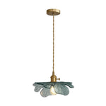 1-Light light fixture dark green kitchen light Brass, glass pendant light