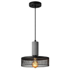 1 Pack hanging light black light fixture concrete, metal pendant light