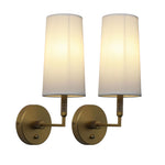 2 Pack lights and bulbs antique lighting fixtures fabric, metal wall sconces