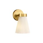 1-Light Modern wall sconce glass metal single wall light brushed gold wall lamp