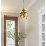 12 inch metal LED pendant light modern ceiling pendant light fixture with gold finish