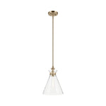 1-Light pendant light glass kitchen island gold white hanging fixture