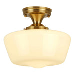 12” Light fixture milk white ceiling lighting glass, metal kitchen lights