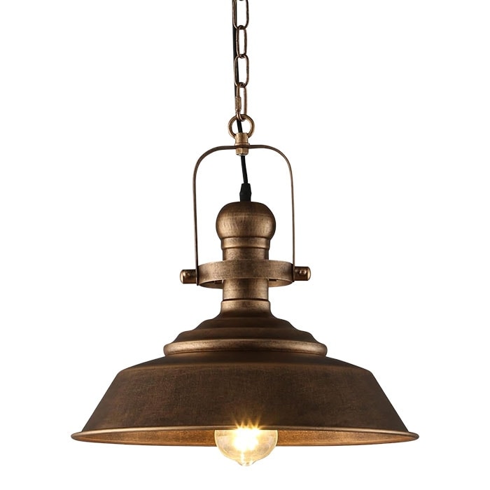 14.2 Inch dome hanging light bronze pendant light metal island lights