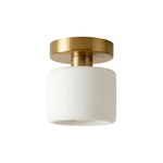 5 inch flush mount fixture ceramic ceiling lamp gold white ceiling light