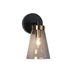 Farmhouse bulb lights black gold bedroom lights glass, metal wall light