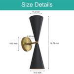 2-Head sconce lights black wall lights metal bedroom lights