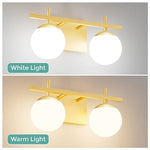 2-Light  bathroom light fixtures gold wall sconces without electricity Glass & Metal bathroom vanity light fixtures