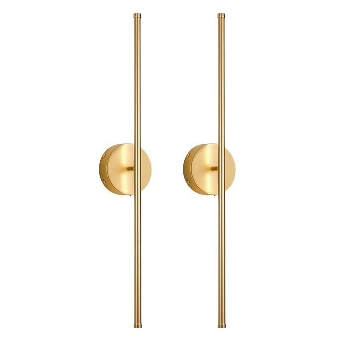2 Pack sconce light gold wall light metal wireless light