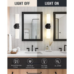2 light black vanity wall light modern wall sconces with milk glass shade