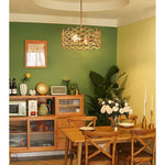 2 light boho pendant light hand woven hemp rope cage hanging light fixture rattan wicker pendant lamp