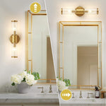 2 light gold wall sconce bathroom wall sconce vanity wall light fixture with glass shade