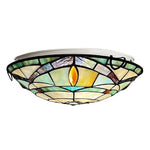 2-lights ceiling lights blue hall light glass flush mount light