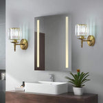 2 pack plug in wall light fixture LED crystal wall lighting bathroom indoor wall lamp