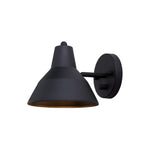 1 light bulb light metal shade of light black bathroom vanity lamp