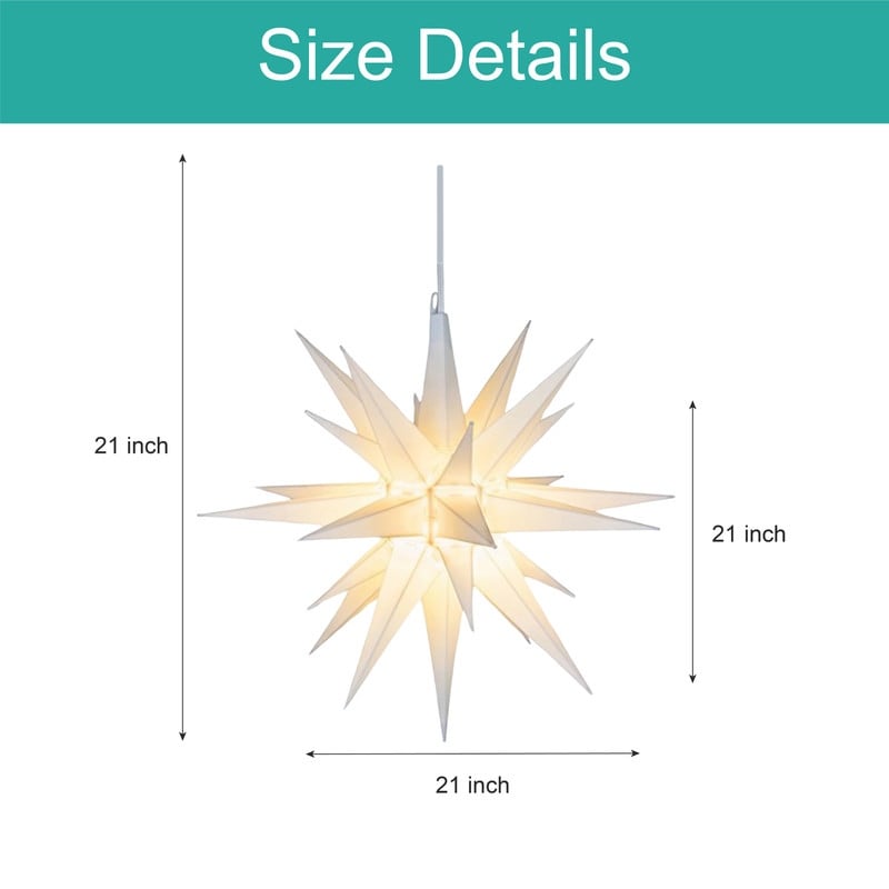 21” Large christmas light white holiday lights plastic fixtures light