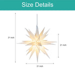 21” Large christmas light white holiday lights plastic fixtures light