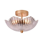 Modern bulb light glass light fixture gold bedroom light