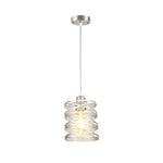 Modern kitchen island glass metal ceiling lighting silver hanging pendant