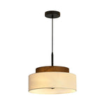 13 inch dining room light iron fabric Chandelier light black bronze pendant light