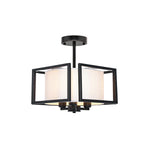3-light ceiling lights farbic metal light fixture light black white flush mount light