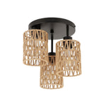 3 light chandelier light metal rattan kitchen light black ceiling light