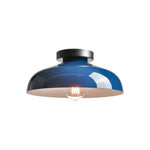 12-Inch Industrial ceiling light fixture metal mount flush light blue flush mount ceiling light
