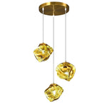 3 Light pendant lights gold island lights glass, metal drop lights