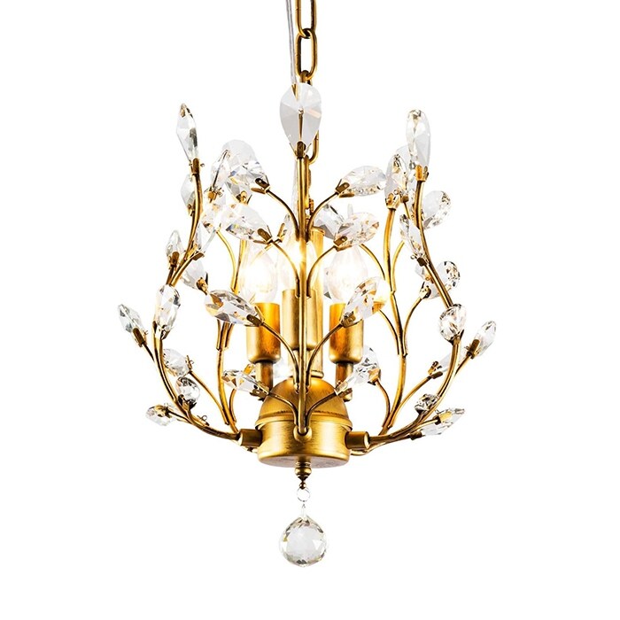 3-Light porch lights gold pendant lighting Iron and crystal dining room lights