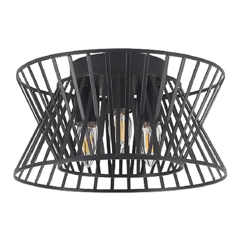 3-Lights kitchen light black flush mount light metal ceiling light