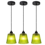 3-Pack pendant lights green kitchen lights glass, metal island lights