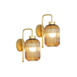 2 pack rechargeable bulb lights glass iron wall sconces Amber light fixture